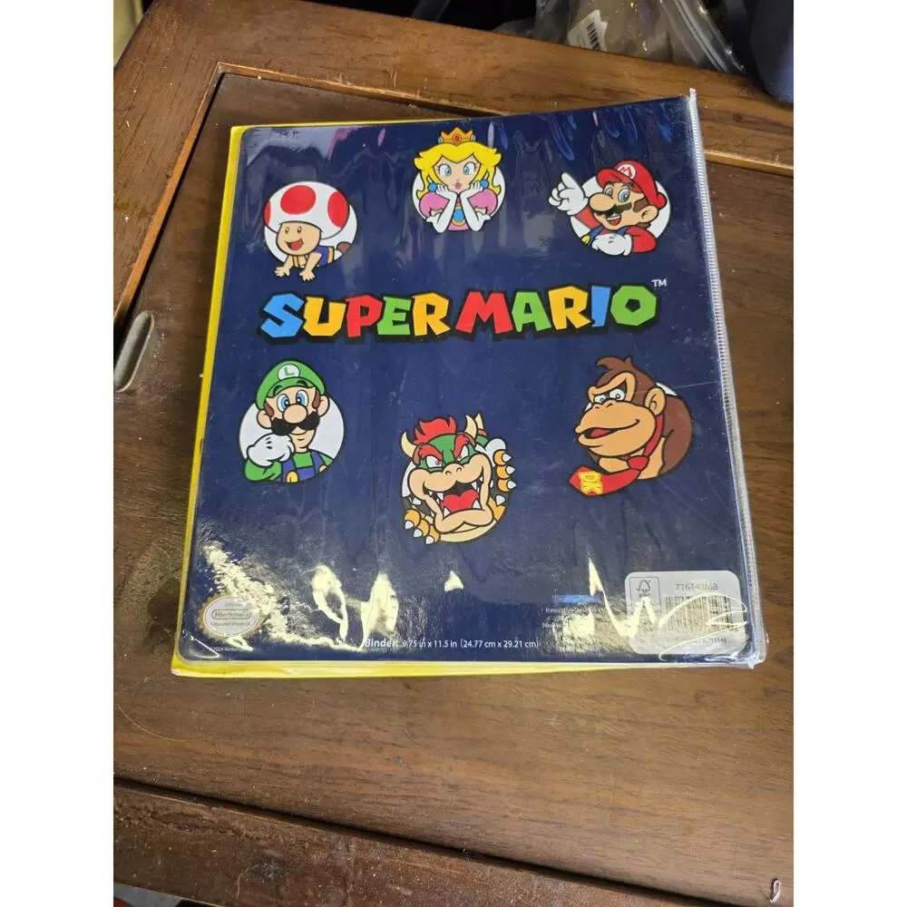 Super Mario Binder & Folder Pre-owned Blue School